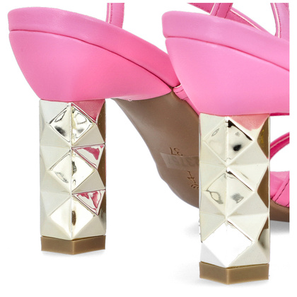 Sandały na ozdobnym słupku - MENBUR 23757 RÓŻOWE