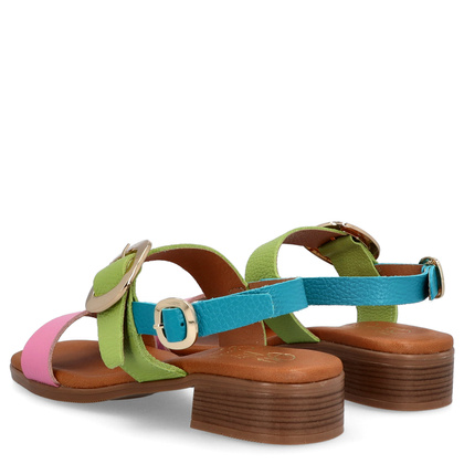 Eleganckie sandały ze skóry - OH! MY SANDALS 5609 KOLOROWE