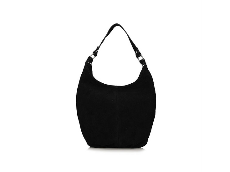 Torebka skórzana worek - TOSCANIO A284 CZARNY