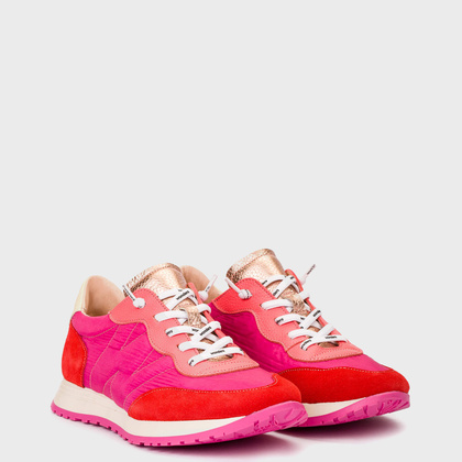 Hiszpańskie sneakersy premium - WONDERS A-4802 RÓŻOWE