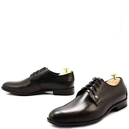 Buty męskie wizytowe - LEADER 344A-459 CZARNE