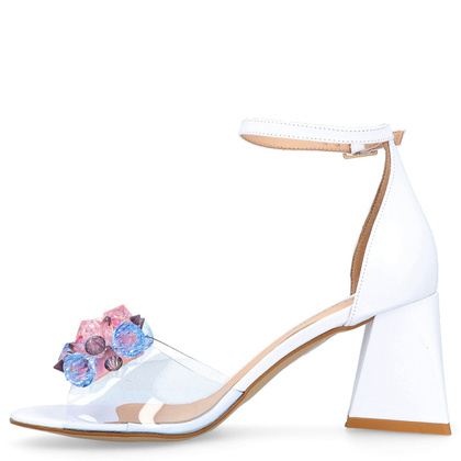 Sandałki silikonowe na słupku - TYMOTEO D1013 BIAŁE