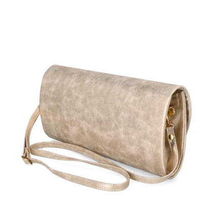 Prostokątna kopertówka damska - TYMOTEO 137 ZŁOTA