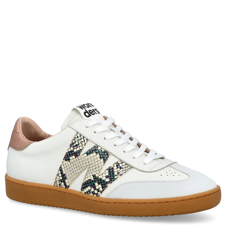 Hiszpańskie sneakersy premium - WONDERS A-2001 BIAŁE