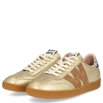 Hiszpańskie sneakersy premium - WONDERS A-2001 ZŁOTE