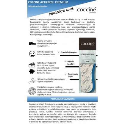 COCCINE ACTIFRESH PREMIUM - wkładki odświeżające, antybakteryjne
