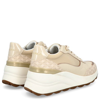 Wygodne sneakersy damskie - GEOX D.SPHERICA D45WAA BEŻOWE