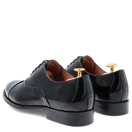 Lakierowane półbuty męskie - JOHN DOUBARE V43-33-A6 CZARNE