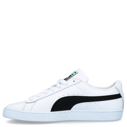 Sneakersy męskie ze skóry - PUMA BASKET CLASSIC XXL 374923 BIAŁO CZARNE