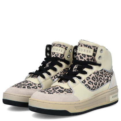 Sneakersy za kostkę premium - GUESS TULLIA FL5TULFAP12 BEŻOWE