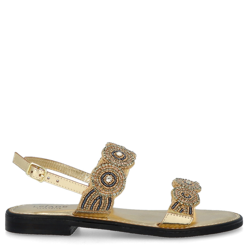 Eleganckie zdobne sandały - LEJADE 3755 ZŁOTE