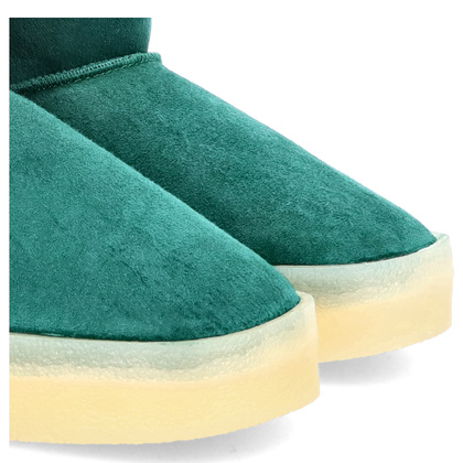 Skórzane śniegowce damskie - RAVINI 23 260 ZIELONE