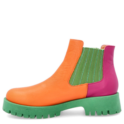 Kolorowe sztyblety - TYMOTEO A1001 POMARAŃCZ ZIELEŃ RÓŻ