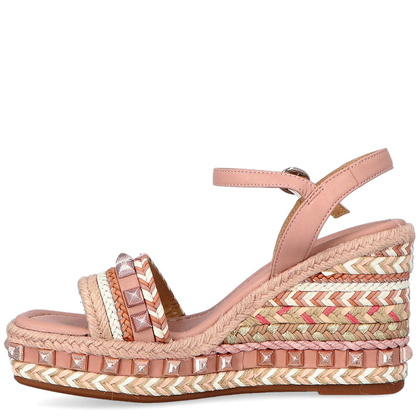 Sandałki na koturnie - ALMA EN PENA V22230 RÓŻOWE