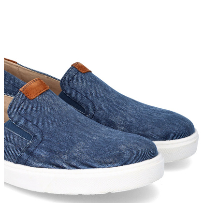 Wsuwane półbuty męskie - CAPRICE 9-14800-42 JEANSOWE