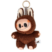 Zawieszka do torebki maskotka LABUBU z ubrankiem - B26 BRĄZ