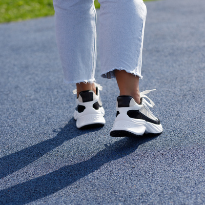 Sneakersy damskie premium - PINKO ARIEL 07 BIAŁO-CZARNE