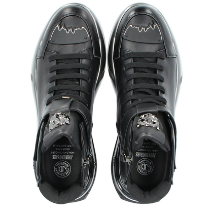 Męskie sneakersy za kostkę - JOHN DOUBARE R6576 CZARNE