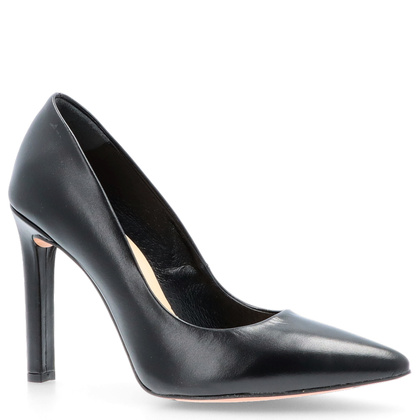 Klasyczne szpilki ze skóry - TYMOTEO 594 CZARNE