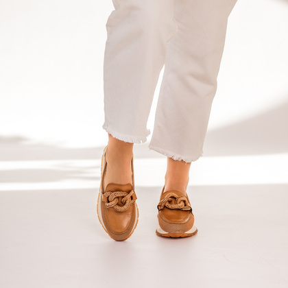 Hiszpańskie półbuty - HISPANITAS HV254065 BRĄZOWE