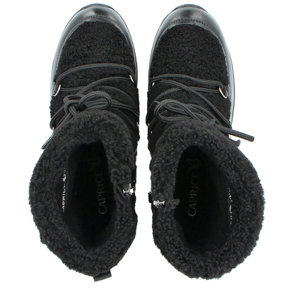 Śniegowce damskie z wiązaniem - CAPRICE 9-26222-43 CZARNE