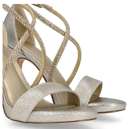 Sandałki z ozdobnymi paseczkami - MENBUR 25715 ZŁOTE