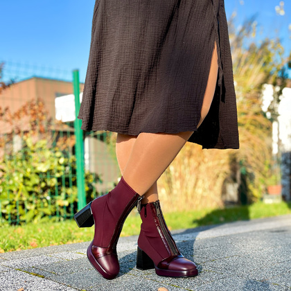 Botki na platformie - HISPANITAS HI243658 BORDOWE