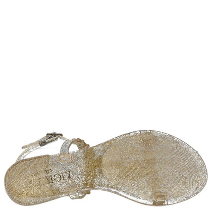 Silikonowe płaskie sandały - SCAVIOLA G-64 ZŁOTE