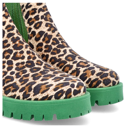 Kolorowe sztyblety - TYMOTEO A1001 PANTERA ZIELONY