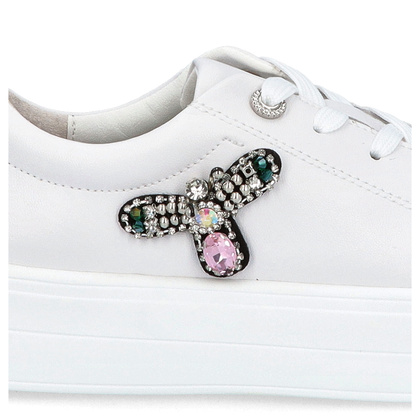 Sportowe buty damskie z owadem - FILIPPO DP6042/24 BIAŁE