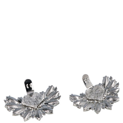 Błyszczące kryształowe klipsy do butów - TYMOTEO LOVE T52 SREBRNE