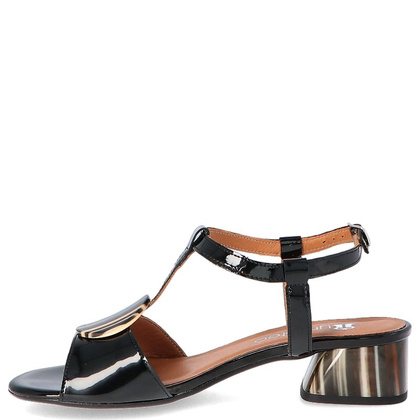 Eleganckie sandały z ozdobą - TYMOTEO GABI CZARNE