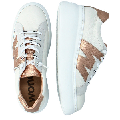 Hiszpańskie sneakersy premium - WONDERS A-2670 BIAŁE