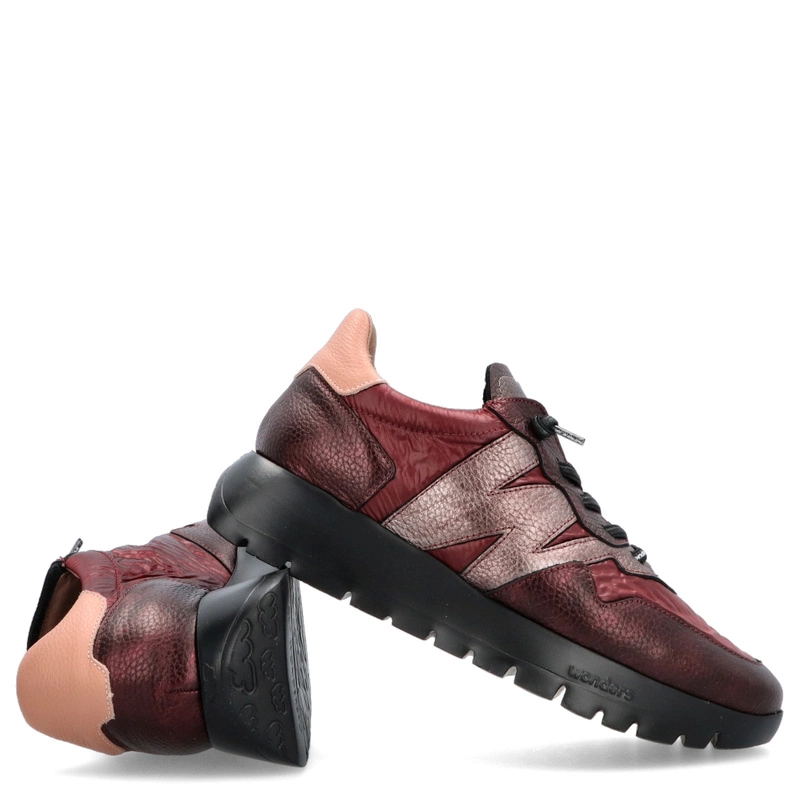 Sneakersy Wonders A-2491 bordowe – kolekcja FW25/26