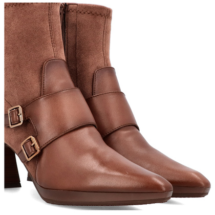 Hiszpańskie botki z klamerkami - HISPANITAS HI254304 BRĄZOWE