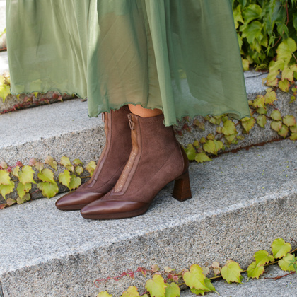 Hiszpańskie botki z zamkiem - HISPANITAS HI254186 BRĄZOWE