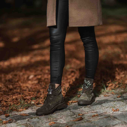 Hiszpańskie botki premium - ALMA EN PENA I240750 KHAKI