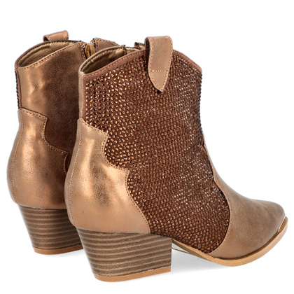 Hiszpańskie kowbojki ocieplane - MENBUR 25794 STARE ZŁOTO