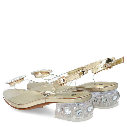 Płaskie sandały silikonowe - SCAVIOLA S-219 ZŁOTE