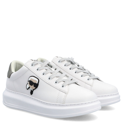 Sneakersy męskie - KARL LAGERFELD KAPRI MENS KL52531M BIAŁE