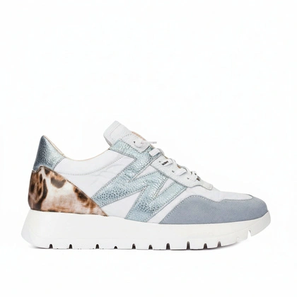 Hiszpańskie sneakersy premium - WONDERS A-24100 SREBRNE