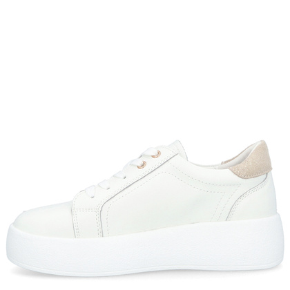 Skórzane sneakersy damskie - FILIPPO DP6721/25 BIAŁE