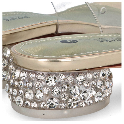 Sandały silikonowe płaskie - SCAVIOLA S-170 ZŁOTE