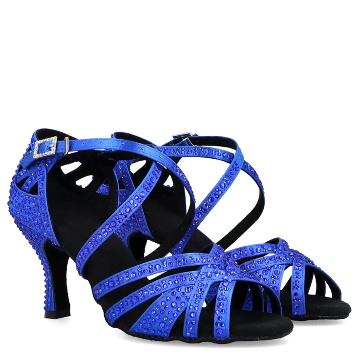 Profesjonalne niebieskie buty taneczne TYMOTEO D8 – idealne na sylwestrowy taniec do białego rana