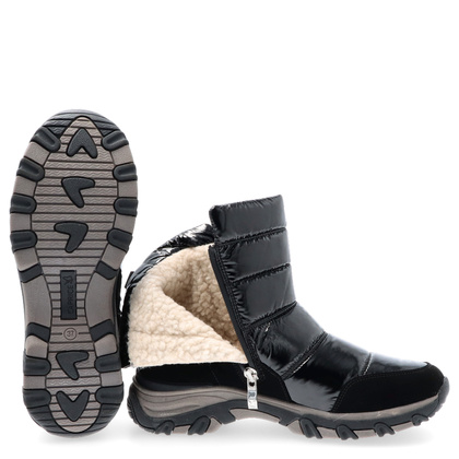 Damskie śniegowce z zamkami - CAPRICE 9-26436-43 CZARNE