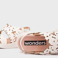 Hiszpańskie sandały - WONDERS C-6551 KREMOWE