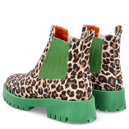 Kolorowe sztyblety - TYMOTEO A1001 PANTERA ZIELONY