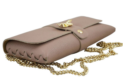 Torebka ze skóry naturalnej - BARBERINIS 958/1 PUDROWY RÓŻ