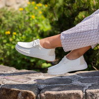 Lekkie pólbuty damskie - HEY DUDE WENDY ESPADRILLE WOVEN 43681 WHITE
