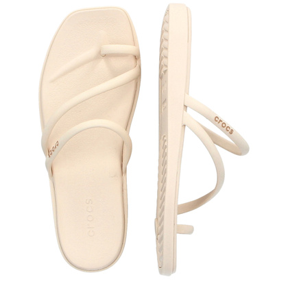 Klapki damskie - CROCS MIAMI TOE LOOP SANDAL W 209862 BEŻOWE